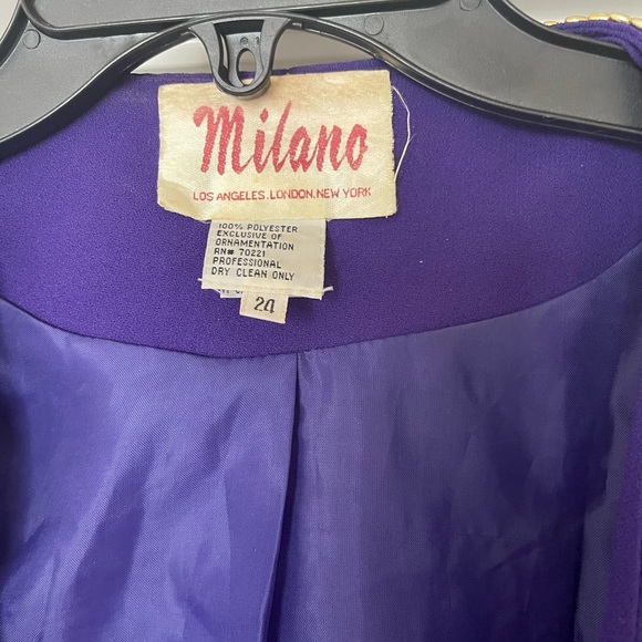 Gorgeous beaded vintage dress jacket, purple and gold - Picture 4 of 7